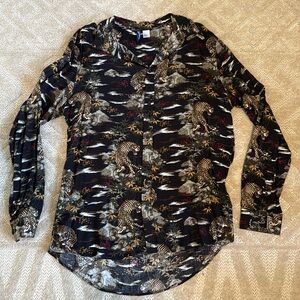 H&M Casual Tiger Button Shirt